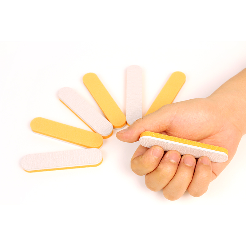 Nail Salon Tool Polishing File Orange Sponge Nail Buffer Double Sided Sandpaper Mini Nail File
