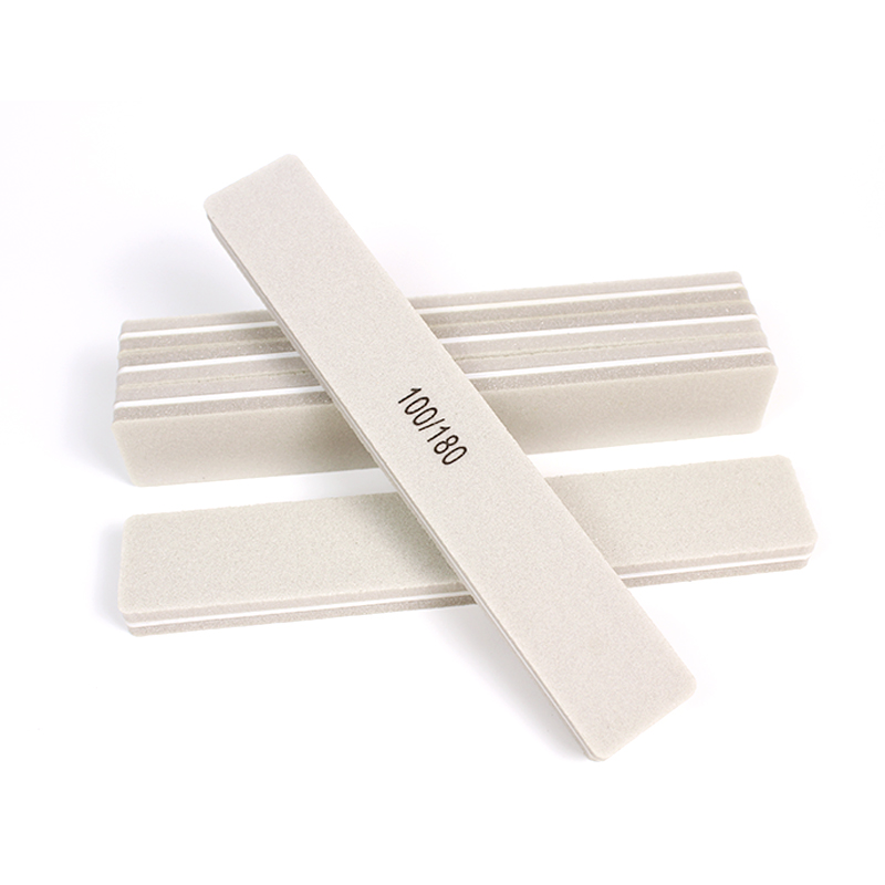 Wholesale Nail Polishing Tool Double Sided Sandpaper Nail File Soft Grey Sponge Nail File