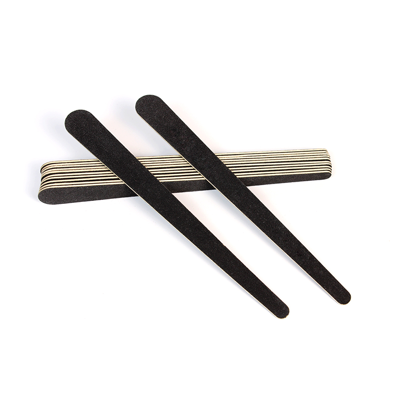 Double Sided Black Sandpaper Nail File Washable Wood Nail File Droplet Shape Nail File