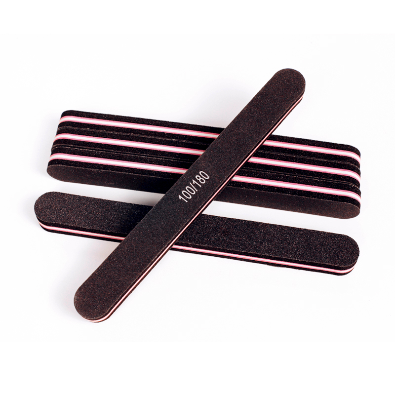 Washable Sponge Nail File Long Strip brown sandpaper Nail File Manicure Tool For Acrylic Nail