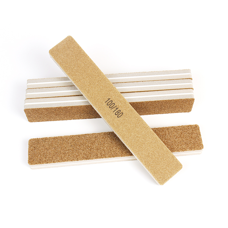 Rectangle Soft Sponge Nail Polishing File Professional Manicure Tools Brown emery Nail File