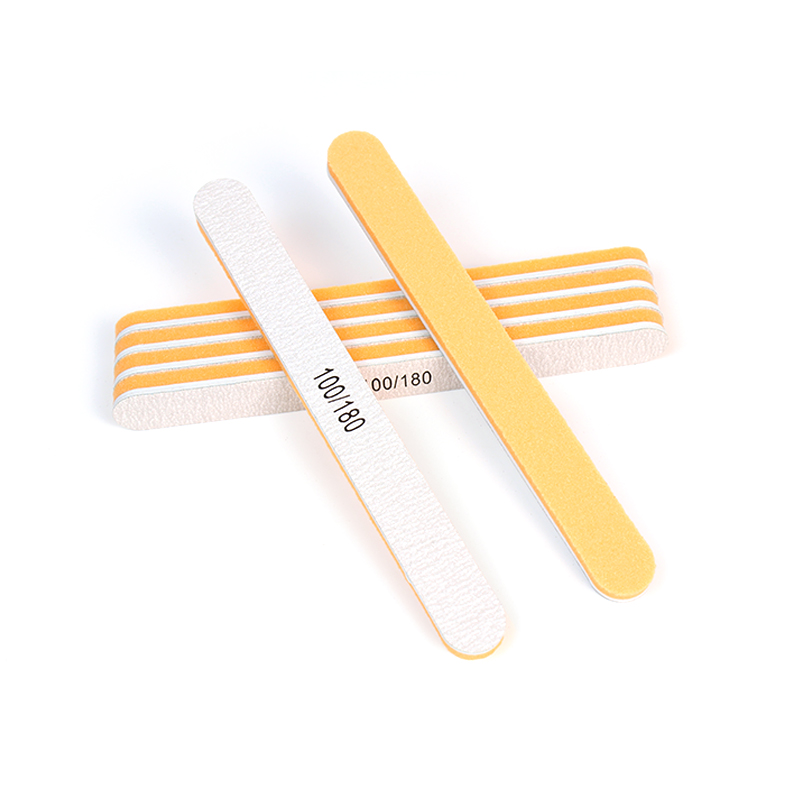 Double Sided Zebra Nail Buffing File Orange Sponge Nail Polishing File Custom