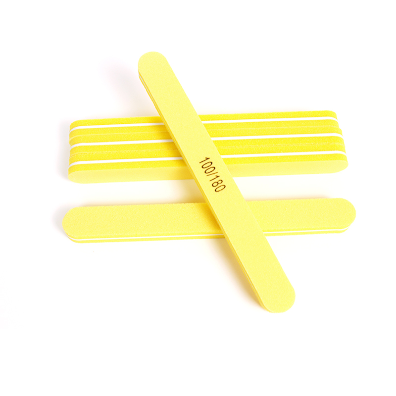 Nail Styling Tools 100/180 Grit Sponge Nail File Durable Fluorescence Color Nail File