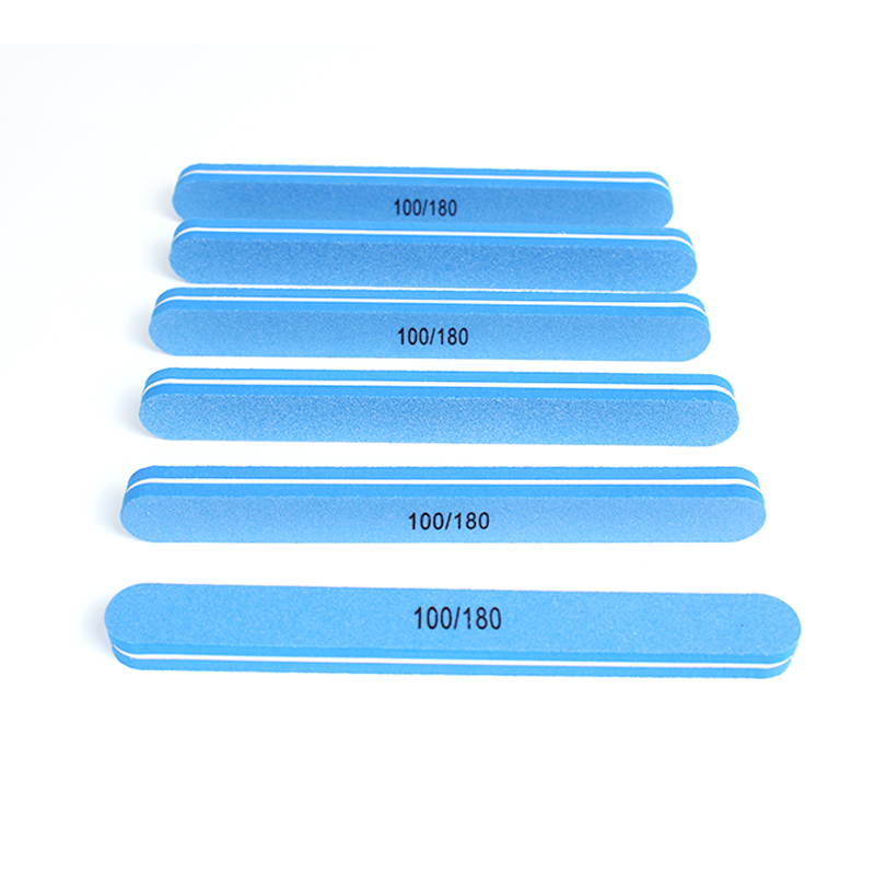 Double Sided Emery Board Nail File Durable 100/180 Grit Nail File Manicure Tool Blue Nail File