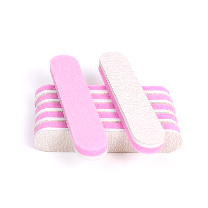 80 100 grit Sandpaper Zebra mini Nail Buffing File Washable Pink Sponge Nail File