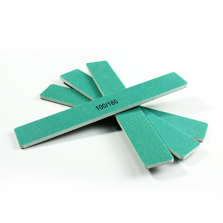 Durable Green Sandpaper Nail File Manicure Styling Tools 100/180 Grit Rectangle Nail File