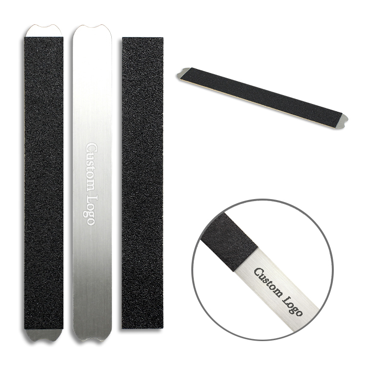 Metal Nail File Supplies Reusable Sandpaper Nail File Custom Logo Stainless Steel Nail File