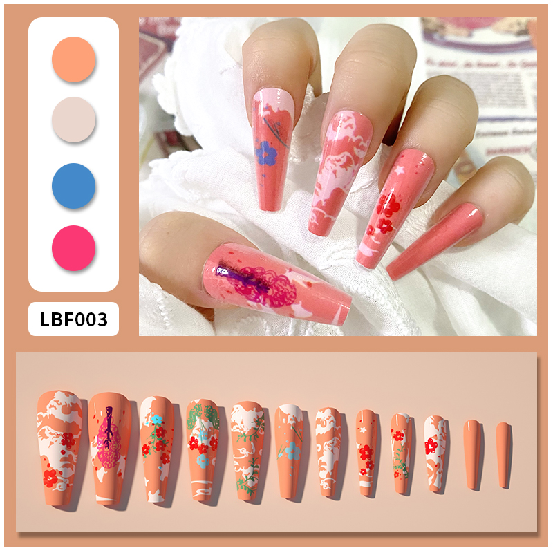 Nail Tip Decoration Fashion Design Colorful False Nail Wholesale Coffin Press On Nails