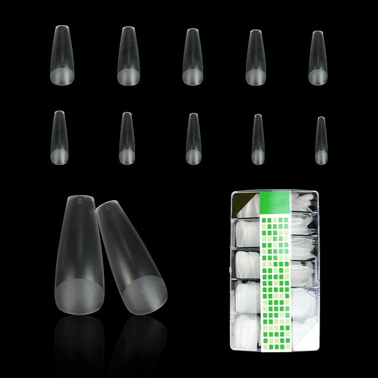 Nail Salon Art Full Wrap Acrylic French False Nail 500pcs/Box Clear Coffin Press On Nails