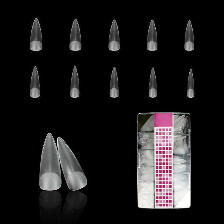 Wholesale Acrylic Stiletto Artificial False Nail French Nail Art Clear Press On Nails