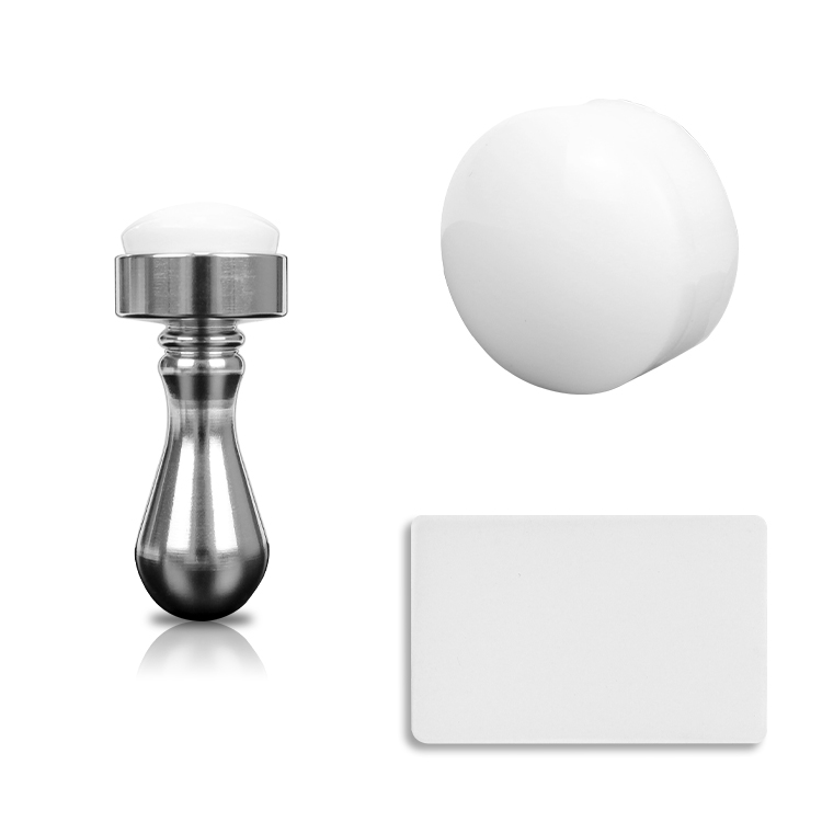 Professional Nail Tool Metal Silver Nail Stamper Soft Silicone Head Image Transfer Nail Art Stamper