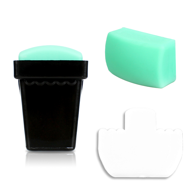 Reusable Square Nail Stamper Image Transfer Silicone Nail Art Stamper DIY French Tip Nail Stamper Sets