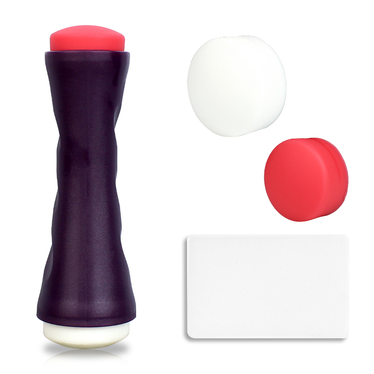 Nail Tool Image Plate Transfer Double End Silicone Nail Stamper French Tip Nail Art Stamper Set