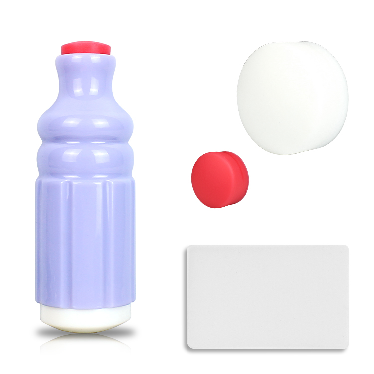 Reusable Nail Salon Tool French Tip Nail Art Stamper Image Transfer Double End Silicone Nail Stamper