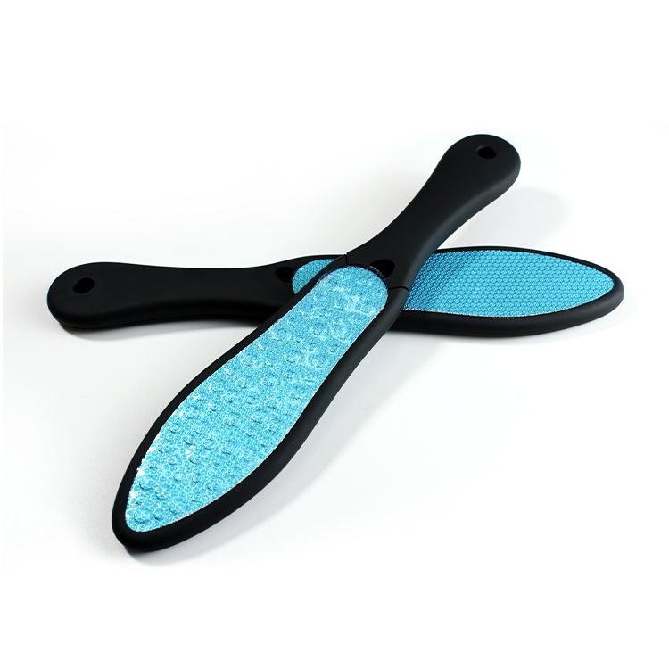 Comfortable Plastic Handle Foot File 100/180 Grit Stainless Steel Board Foot File Callus Remover