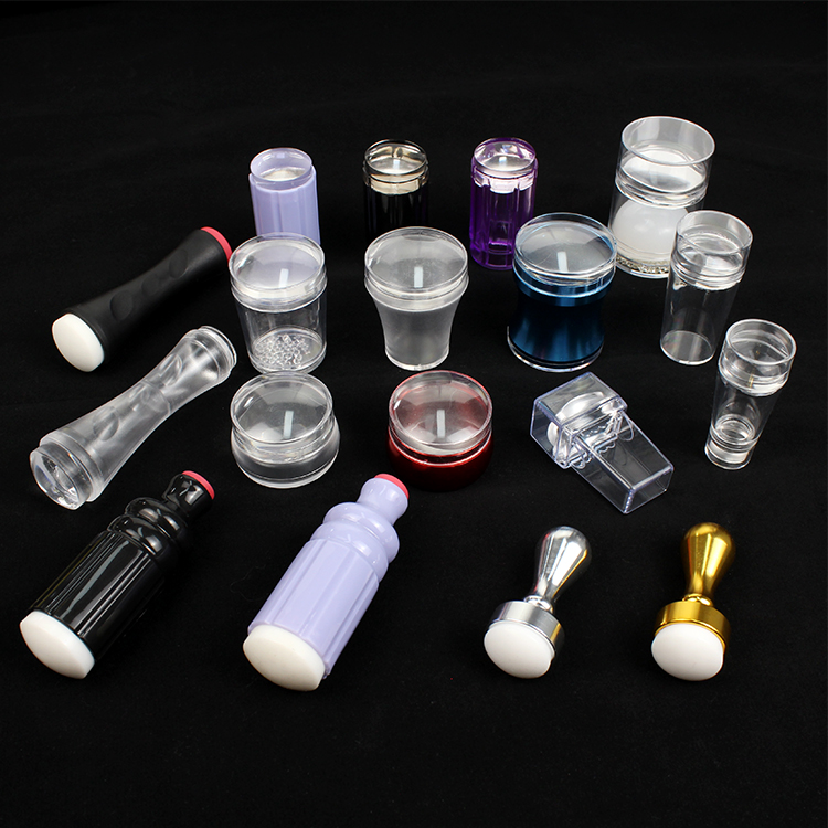 Nail salon Tool Transparent Jelly Silicone Stamper For Nail Diy Clear Soft Silicone Nail Stamper Set