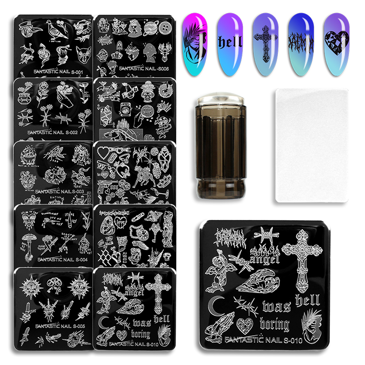 French Nail Design Image Template Animal Image Transfer Nail Stamping plate Wholesale