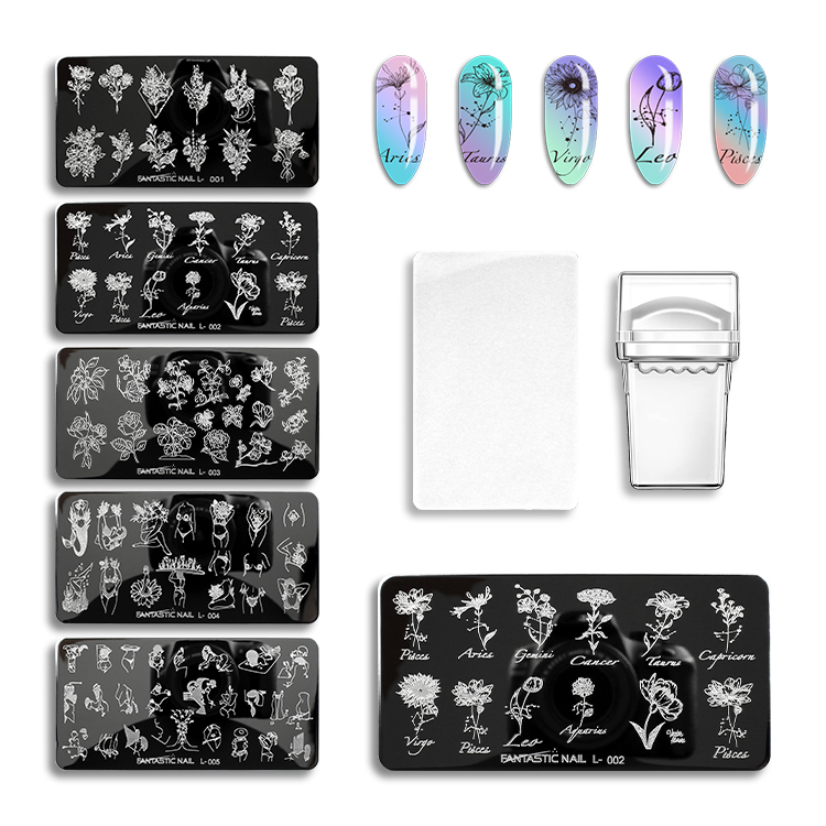 6*12cm Nail Salon Tool Nail Stamping Plate 3D Flower Pattern Transfer Nail Art Stamping Plate