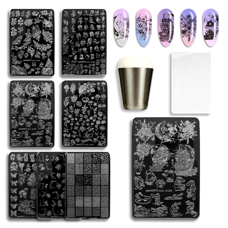 Nail Beauty Stamp Template Wholesale 3D Flower Leaf Image Nail Art Stamping plate
