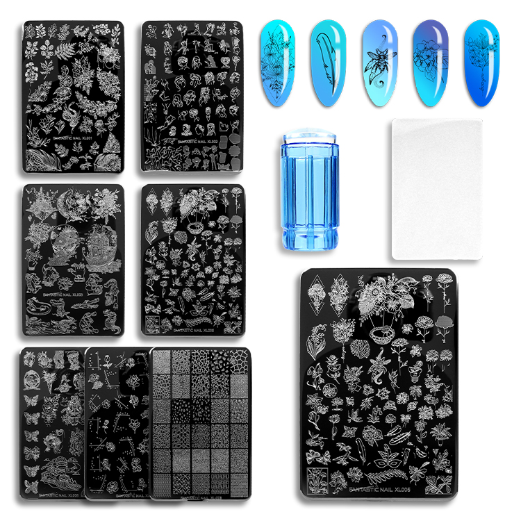 French Nail Art 3D Flower Leaf Image Stamp Template 9.5×14.5cm Nail Art Stamping plate