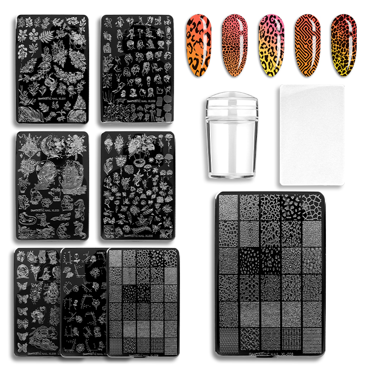 Wholesale 9.5×14.5cm French Nail Tool Stamp Template Flower Leaf Image Nail Art Stamping plate