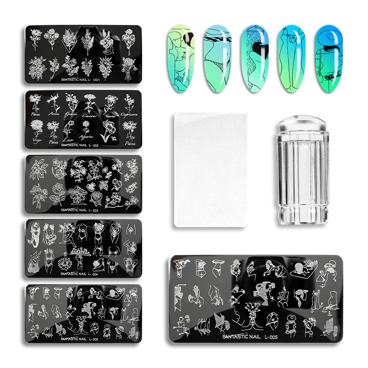 Nail Beauty Decoration Pattern Plate 6*12cm Stainless Steel Nail Salon Tool 3D Flower Nail Art Stamping Plate