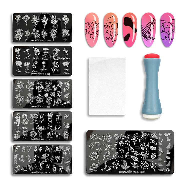 3D Leaves Nail Decoration plate Template Image Plate 6*12cm Flowers Image Nail Art Stamping Plate